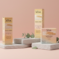 Complete Glow Trio – Body Lotion, Face Cleanser & Rice Glow Cream Set